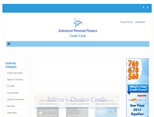 Tablet Screenshot of apfcreditcards.com
